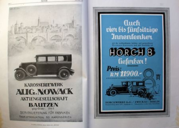 Braunbecks "Motor" Magazine Septembre 1927 Reuters Title (5513)